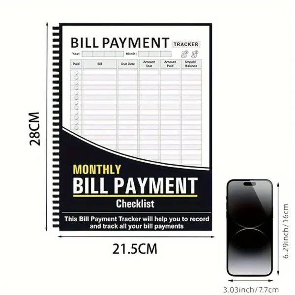 Monthly Bill Payment Tracker – Spiral-Bound Expense Record Notebook - Image 5