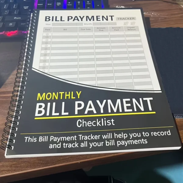 Monthly Bill Payment Tracker – Spiral-Bound Expense Record Notebook - Image 2