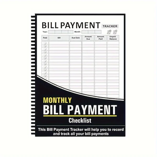 Monthly Bill Payment Tracker – Spiral-Bound Expense Record Notebook - Image 3