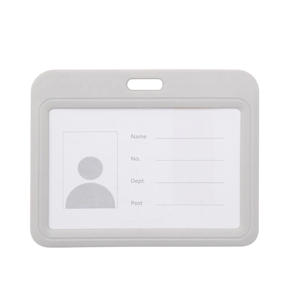 Student School Card Case Lightweight Plastic Badge Holder Business Card Holder Portable Work Identity Card Case For Students - Image 4
