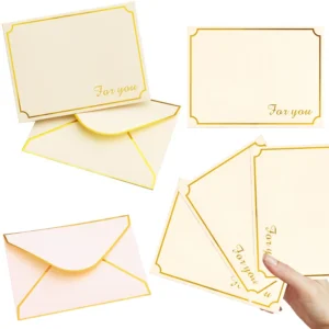 5PCS/Pack Bronzing Envelope Bag High-grade Invitations Postcard Storage Packaging Stationery Birthday Wedding Festival Party ZYF