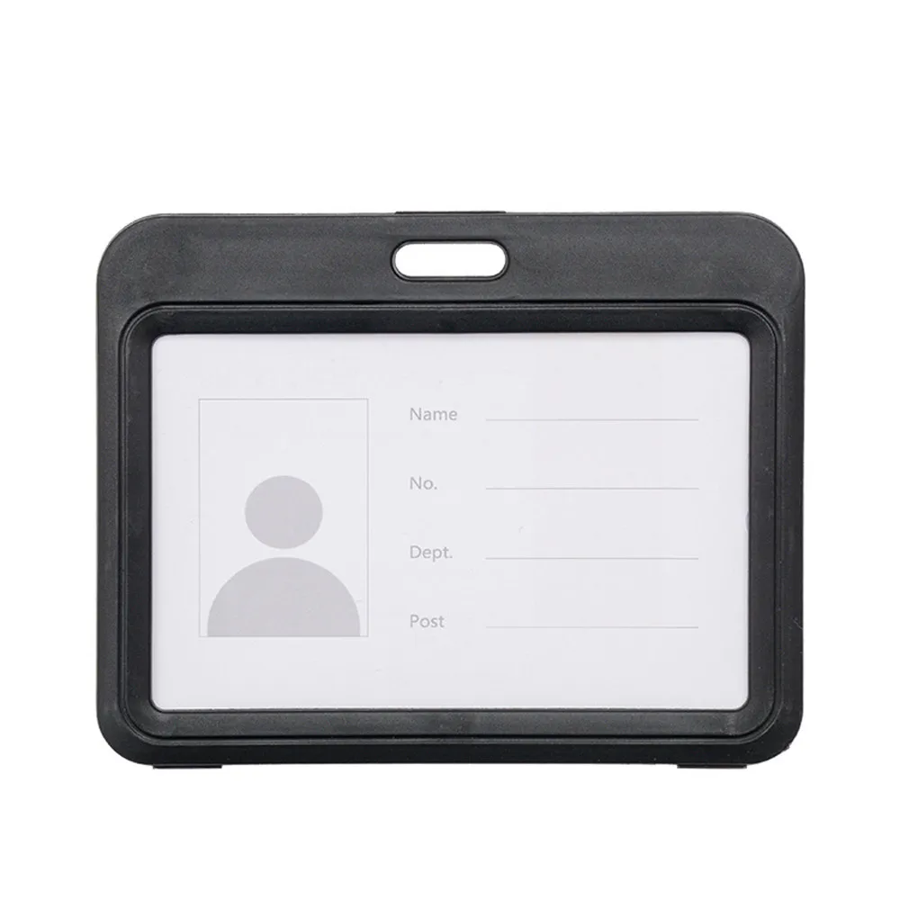 Student School Card Case Lightweight Plastic Badge Holder Business Card Holder Portable Work Identity Card Case For Students - Image 3