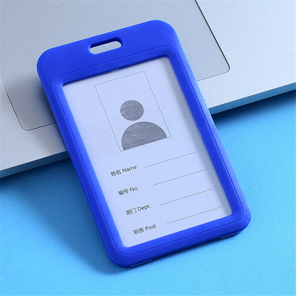 Student School Card Case Lightweight Plastic Badge Holder Business Card Holder Portable Work Identity Card Case For Students