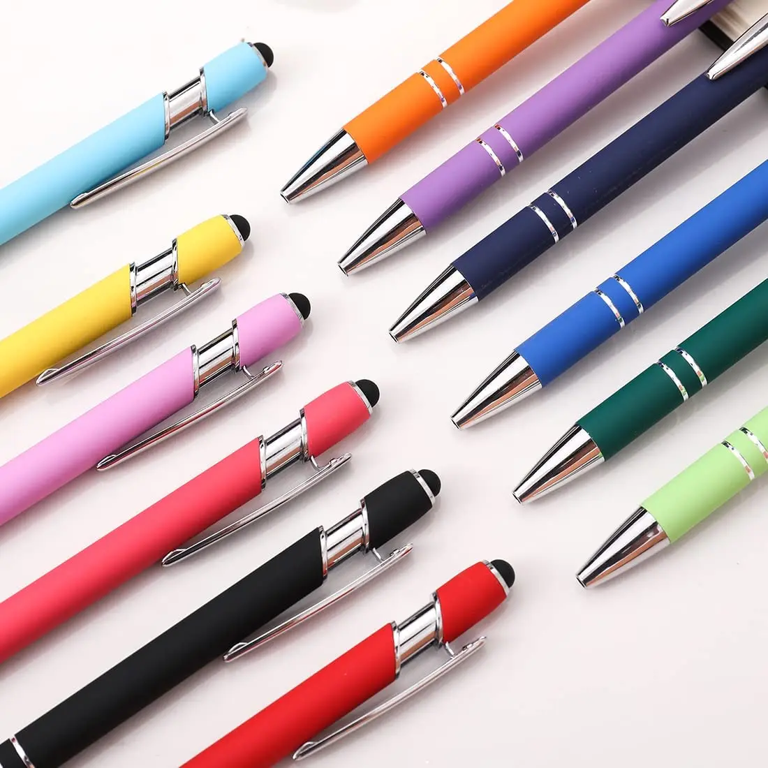 Metal Business Ballpoint 2 In 1 With Universal Touch Screen Stylus Pen School Office Supplies Free Customized Logo - Image 3