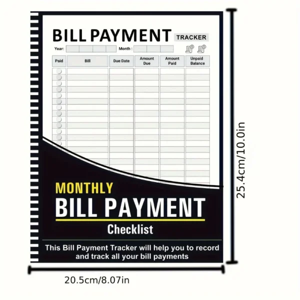 Finance Manager Notebook Financial Planner Notebook – Monthly Bill Tracker with Checklists ...