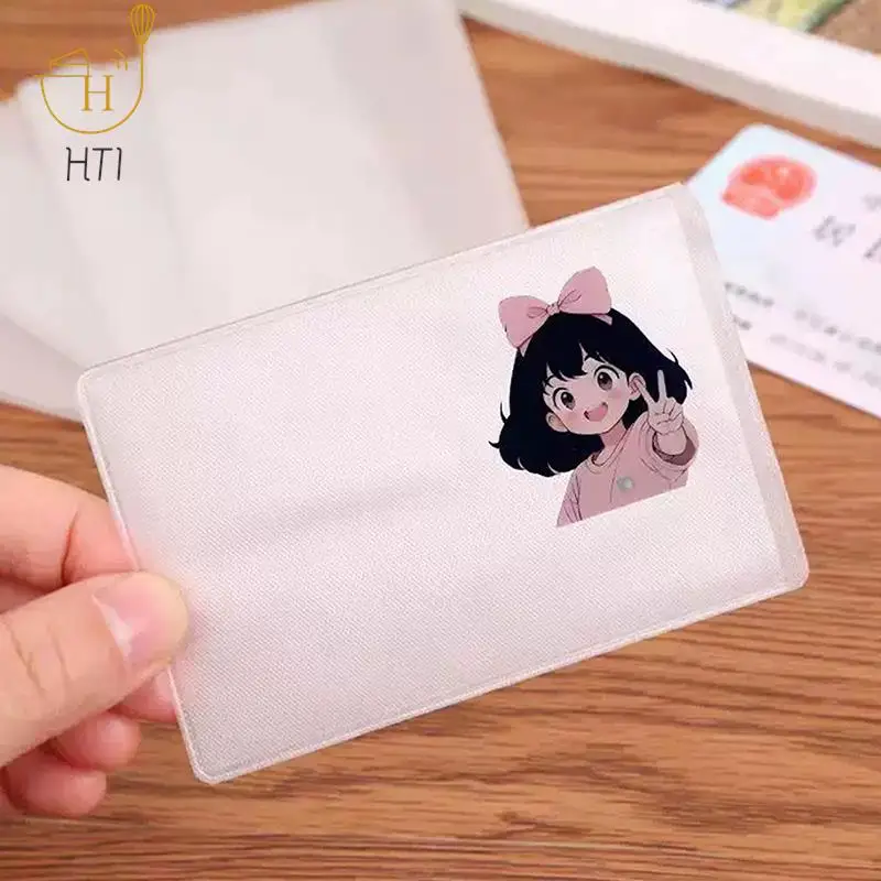 Spoof Transparent Card Holder Bus Business Card Case Bank Credit ID Card Holder Cover Identification Card Container Holder - Image 3