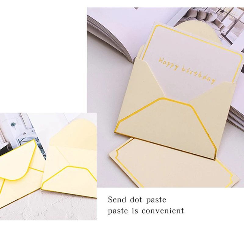 5PCS/Pack Bronzing Envelope Bag High-grade Invitations Postcard Storage Packaging Stationery Birthday Wedding Festival Party ZYF - Image 5