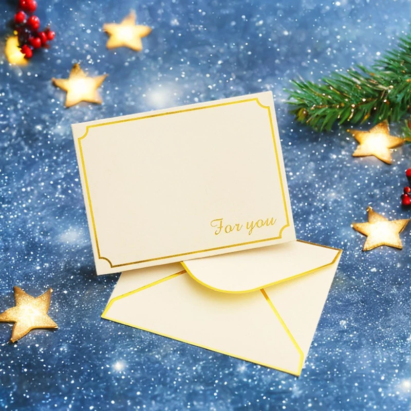 5PCS/Pack Bronzing Envelope Bag High-grade Invitations Postcard Storage Packaging Stationery Birthday Wedding Festival Party ZYF - Image 3